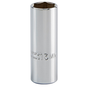 Stanley Metric Sockets 1/4 in Deep 6 Point 13 mm