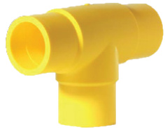 Performance Pipe MDPE 2708 Butt Fusion Tees 4 IPS SDR 11/11.5 Yellow