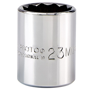 Stanley Metric Sockets 1/2 in 12 Point 23 mm