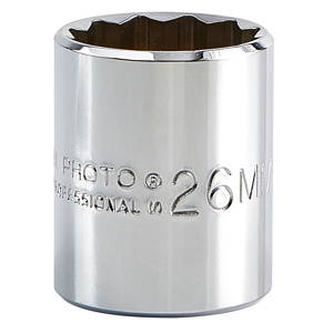 Stanley Metric Sockets 1/2 in 12 Point 26 mm