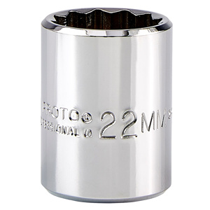 Stanley Metric Sockets 1/2 in 12 Point 22 mm