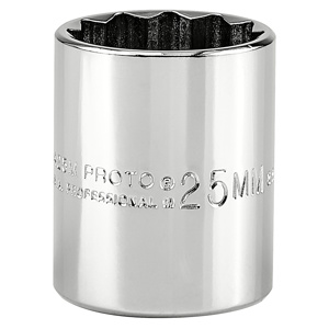 Stanley Metric Sockets 1/2 in 12 Point 25 mm