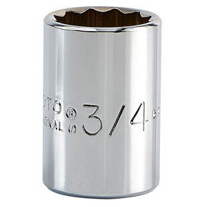 Stanley SAE Sockets 1/2 in Standard 12 Point 3/4 in