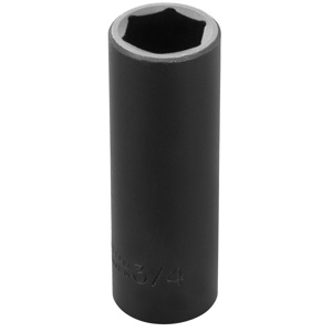 Stanley SAE Impact Sockets 1/2 in Deep 6 Point 3/4 in