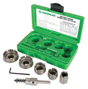 Emerson Greenlee 660 Quick-change Hole Saw Sets 5 Piece Carbide Emerson Greenlee 660 Quick-change Hole Saw Sets 5 Piece Carbide