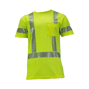 NSA Vizable® TEEY2PC3 Series FR High Vis Dual Hazard T-shirts Mens XL Tall Hi-Viz Yellow 10 cal/cm2