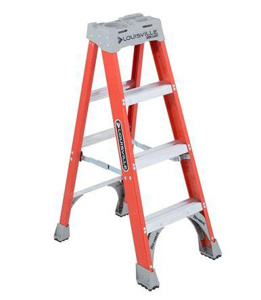 Louisville Ladder FS15 Series Step Ladders 4 ft 300 lb Fiberglass