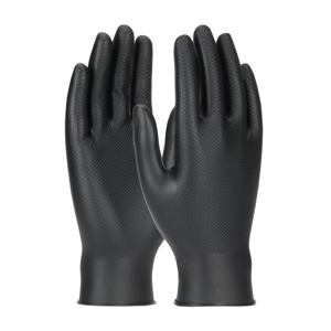 PIP Grippaz™ Series Disposable Textured Nitrile Gloves 2XL Nitrile Black