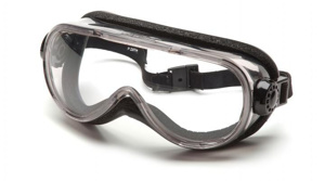 Pyramex G404 Series Chemical Splash Adjustable Goggles Clear Black