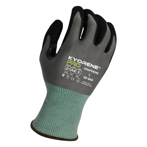Armor Guys Kyorene® Pro Lined Gloves Large Black/Gray Abrasion 5, Cut A4, Puncture 4 Graphene