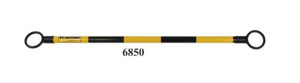 Hastings Fiberglass 6850 Series Sliding Barricade Bars 51 - 85 in Black/Yellow Polyethylene