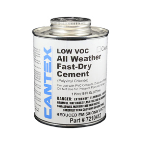 Cantex Low VOC All Weather Cements 1 pint Can Clear