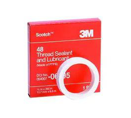 3M Thread Sealant and Lubricant Tape 48 White Acetate, PTFE 520 in
