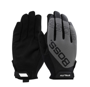 PIP Boss® Professional Mechanic’s Gloves Medium Synthetic Leather Gray