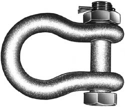 Hubbell Power Anchor Shackles Steel 3 in 0.8750 in