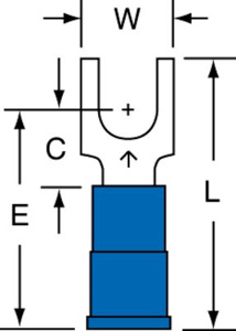 3M Insulated Block Fork Terminals