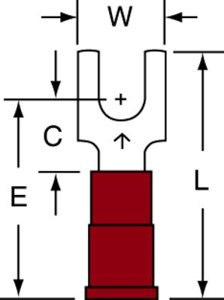 3M Insulated Block Fork Terminals