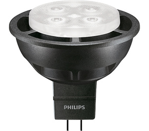 Philips MR16 LED Lamps 6.4 W Bi-pin (GU5.3) 3000 K 35 deg Dimmable 450 lm Flood