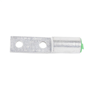 Hubbell Power VCEL Series Standard Barrel Compression Lugs 1/2 in 2 Hole Green 500 Al, 500 Cu