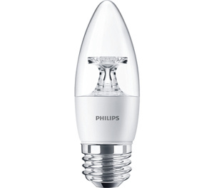 Philips B11 LED Lamps 4.5 W Medium (E26) 2700 K Dimmable 80 CRI 300 lm