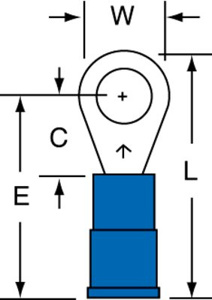 3M MNG Series Insulated Ring Terminals