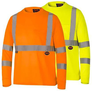 Surewerx Sellstrom Pioneer Birdseye Safety Shirts Medium High Vis Orange Mens