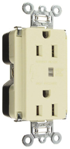 Pass & Seymour 5252 Series Surge Protective Duplex Receptacles 15 A 125 V 2P3W 5-15R Commercial Ivory