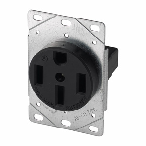Eaton Wiring Devices 1258 Series Single Receptacles Black 5-15R Residential