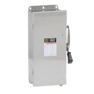 Square D Heavy Duty Fused Disconnects 100 A NEMA 4X 600 VAC 3 Phase