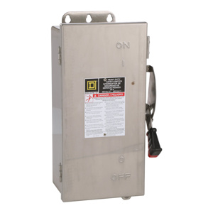 Square D Heavy Duty Fused Disconnects 30 A NEMA 3/3R/4/4X/5/12 600 VAC 3 Phase
