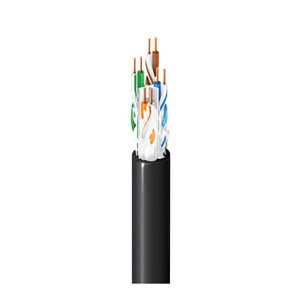 Belden Cat6 Riser Cable 1000 ft Reel 24/4PR Black Unshielded Indoor/Outdoor