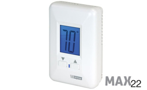 King Electrical ES230 Max22 Series Heat - Non-programmable Electronic Wall Thermostat - Line Voltage 208/240 VAC 22 A White