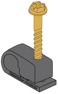 Telecrafter Products Flex Clips™ Series Single Cable Clips 0.315 - 0.330 in Surface