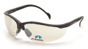 Pyramex Venture II® Rx Reading Safety Glasses Anti-scratch Indoor/Outdoor Mirror Black