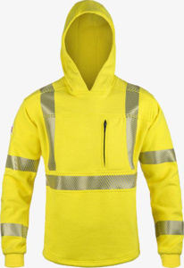 Lakeland FR High Performance High Vis Reflective Lightweight Pullover Hoodies Large High Vis Yellow Mens