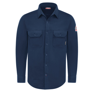 Workwear Outfitters Bulwark FR Flex Lightweight Button Work Shirts 2XL Navy Mens