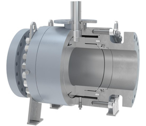 Cameron Grove B5 Series Carbon Steel Raised Face Both Ends Trunnion Ball Valves 12 in ANSI 150 Full Port Operator Included