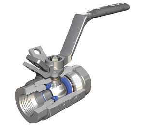 Cameron Nutron T3 Series Carbon Steel Threaded Female Both Ends Floating Ball Valves 3/8 in 3000 PSI Full Port Operator Included