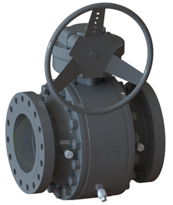 Balon Carbon Steel Bolted Body Raised Face Both Ends Trunnion Ball Valves 8 in 740 PSI Full Port Operator Included