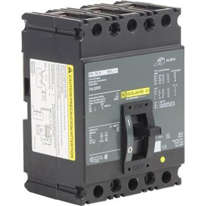 Square D I-Line™ FAL Series Cable-in/Cable-out Molded Case Industrial Circuit Breakers 30 A 240 VAC 10 kAIC 3 Pole 3 Phase