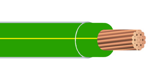 Generic Brand Copper TFFN <em class="search-results-highlight">Wire</em> 16 AWG 500 ft Carton Green with Yellow Stripe