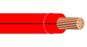 Generic Brand Copper TFFN <em class="search-results-highlight">Wire</em> 16 AWG 500 ft Carton Red with Black Stripe