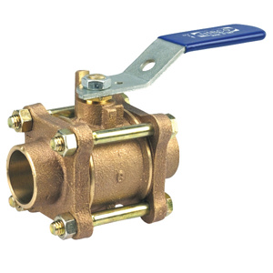Nibco S-595-Y Series Solder Both Ends Floating Ball Valves 3/4 in 600 PSI Full Port Operator Included