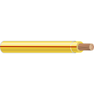 Generic Brand Stranded Copper THHN Jacketed Wire 14 AWG 500 ft Carton Yellow with Red Stripe