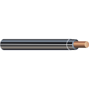 Generic Brand Solid Copper <em class="search-results-highlight">THHN</em> Jacketed Wire 12 AWG 500 ft Carton Black with White Stripe