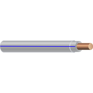 Generic Brand Solid Copper <em class="search-results-highlight">THHN</em> Jacketed Wire 12 AWG 500 ft Carton Gray with Blue Stripe