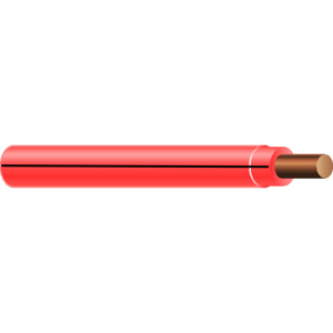 Generic Brand Solid Copper <em class="search-results-highlight">THHN</em> Jacketed Wire 12 AWG 500 ft Carton Red with Black Stripe