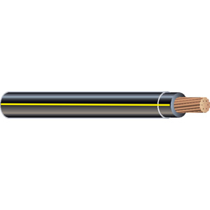 Generic Brand Stranded Copper THHN Jacketed Wire 14 AWG 500 ft Carton Black with Yellow Stripe