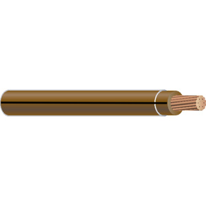 Generic Brand Stranded Copper <em class="search-results-highlight">THHN</em> Jacketed Wire 10 AWG 2500 ft Reel Brown with Black Stripe