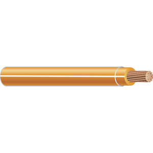 Generic Brand Stranded Copper <em class="search-results-highlight">THHN</em> Jacketed Wire 10 AWG 500 ft Reel Orange with White Stripe